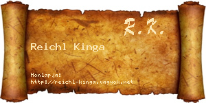 Reichl Kinga névjegykártya